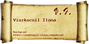 Viszkocsil Ilona névjegykártya