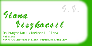 ilona viszkocsil business card